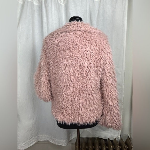 Dusty Rose Faux-Fur Jacket - Picture 3 of 7